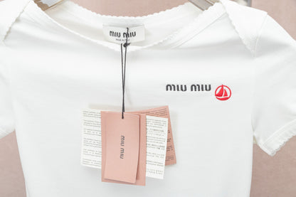 Minimalist Off-Shoulder Tee with Ribbed Trim