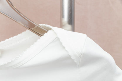 Minimalist Off-Shoulder Tee with Ribbed Trim