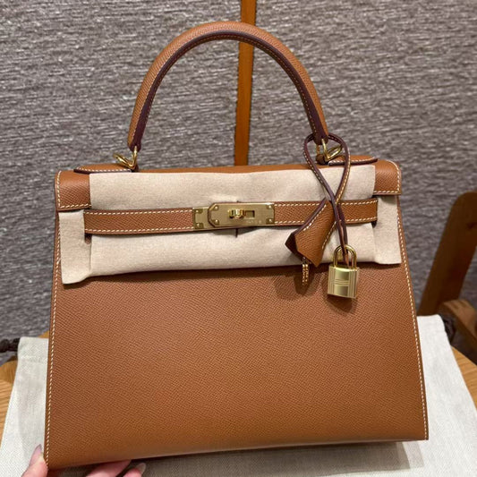 Kelly 32cm Bag Gold Epsom Gold Hardware