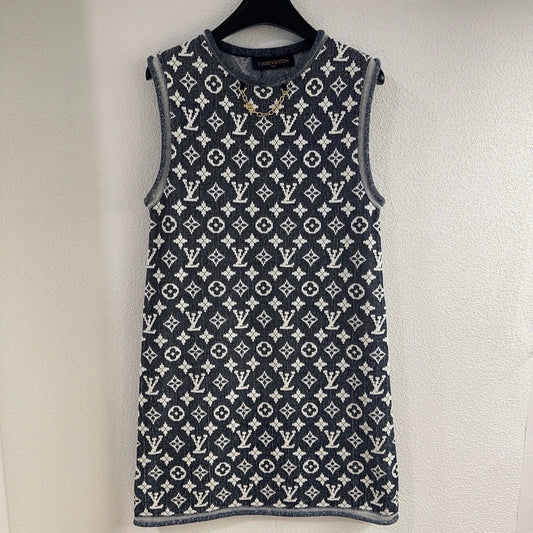 25 New Classic Old Flower Collection Jacquard Crew Neck Knit Dresses