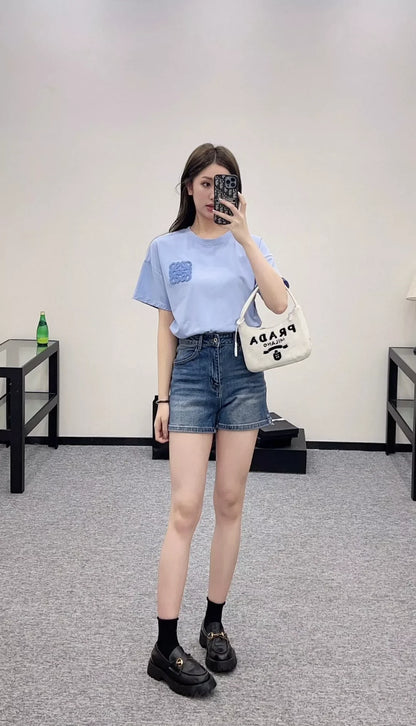 Spring/Summer 25 New High-Waisted Denim Shorts