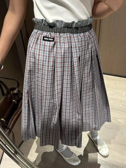 25 Summer new logo check preppy suit