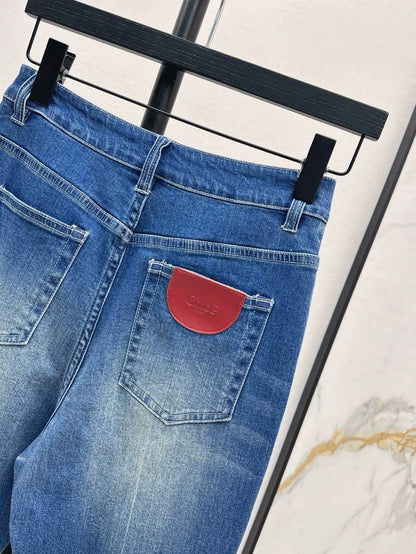25 spring and summer new Slim high waist denim pencil pants