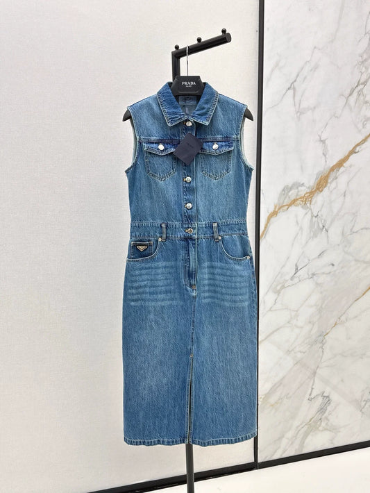 25 Spring/Summer New Sleeveless Denim Dresses