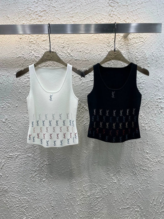 25 Gradient color suit knitted vest