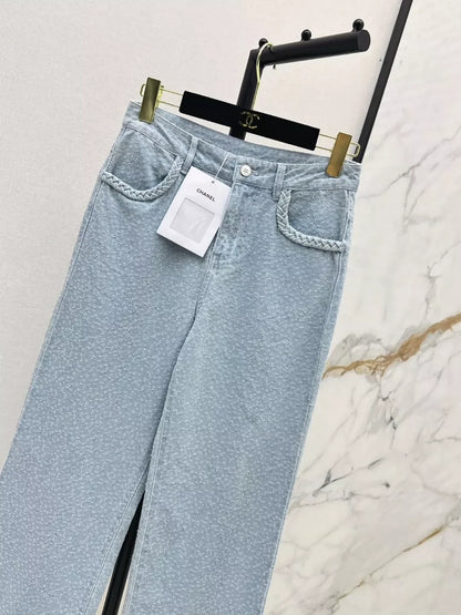 C 25 Spring/Summer New Customized Fabric Straight Leg Jeans