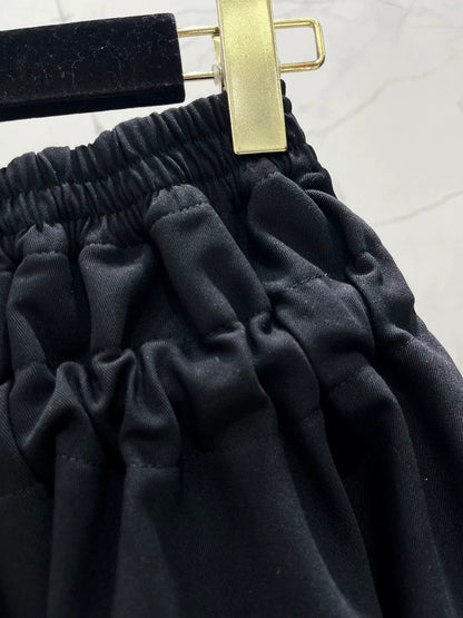 25 new style Hepburn style slim bow tie black A-line short skirt