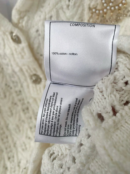 C 25 Pearl Logo Vest Cardigan