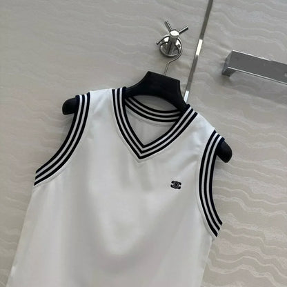 25 new sports white vest top