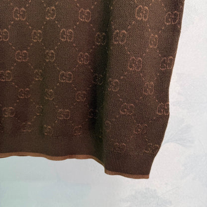2025 Early Autumn New Jacquard Knitted Round Neck Short Sleeve