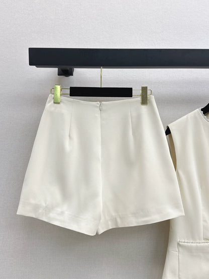 25 spring and summer new suit cubic waisted vest + shorts