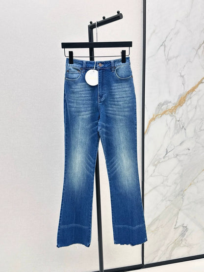 25 spring and summer new Slim high waist denim pencil pants