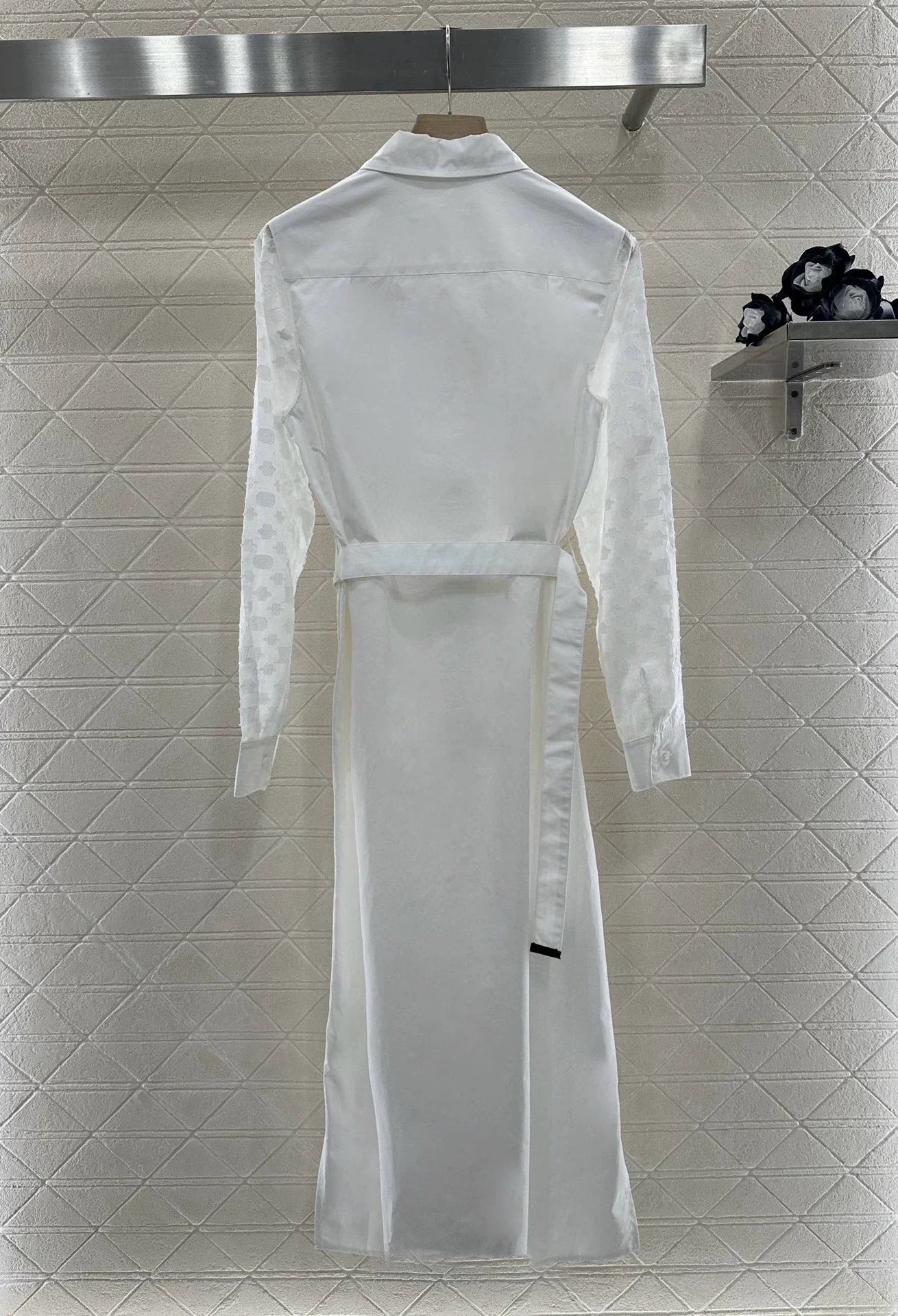 L 25 New Patchwork Belted Dress