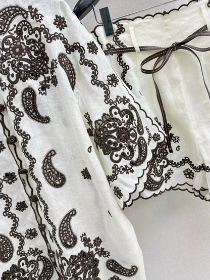 Z 25 Spring/Summer New Resort Set Printed Shirt + Shorts