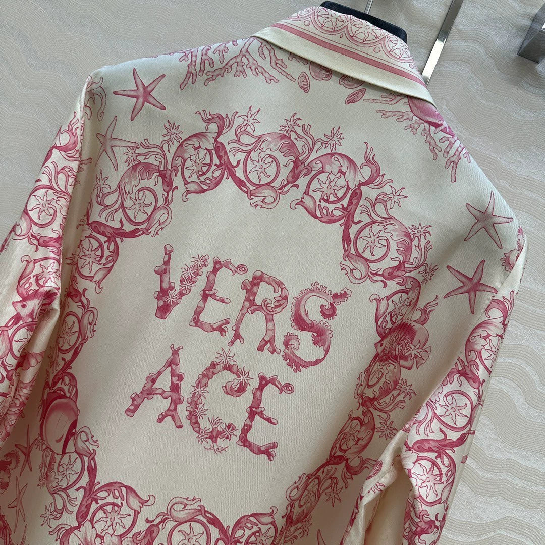 Ve 25 New Positioning Printed Silk Shirt