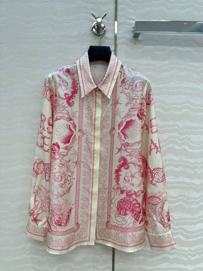 Ve 25 New Positioning Printed Silk Shirt