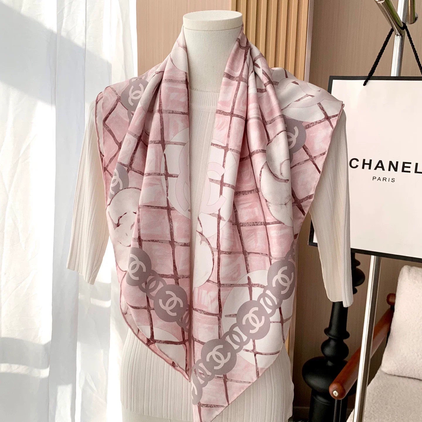 25 Camellia Pink Scarf