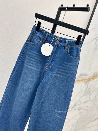 25 Spring/Summer New Straight wide-leg high waist jeans