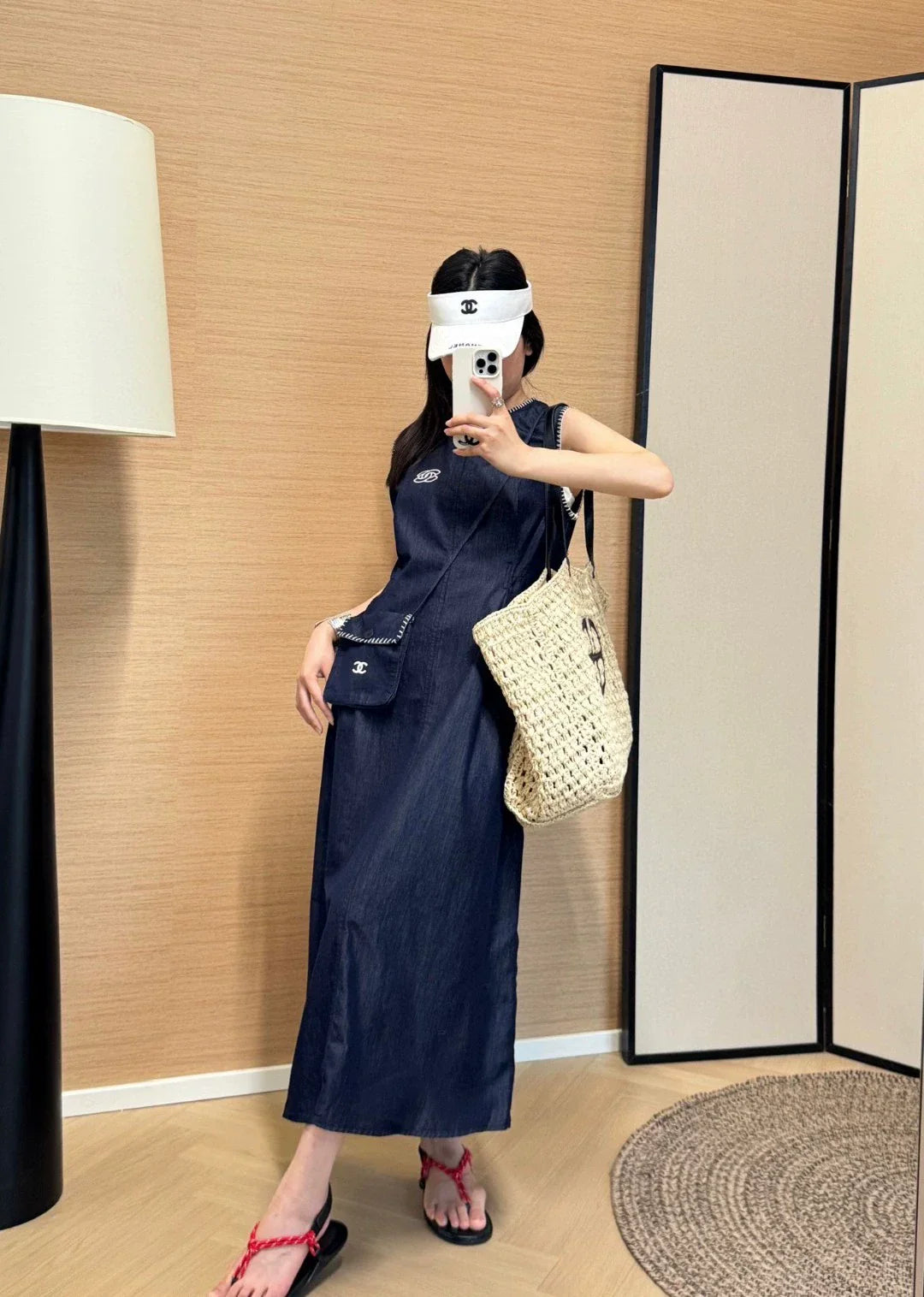 c 25 New Tencel denim dress! With a small bag