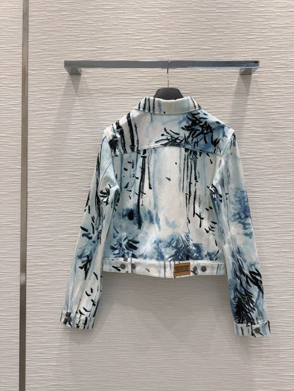 D 25 New Ink Painting Print Jacket