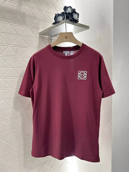 LO 25 Summer New Stapled beads totem round neck short sleeve T-shirt