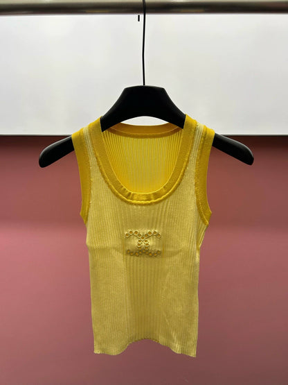 25  Cutout Embroidered Knit Vest
