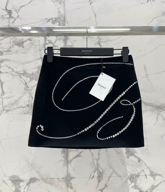 BA 25 new black hot diamond skirt
