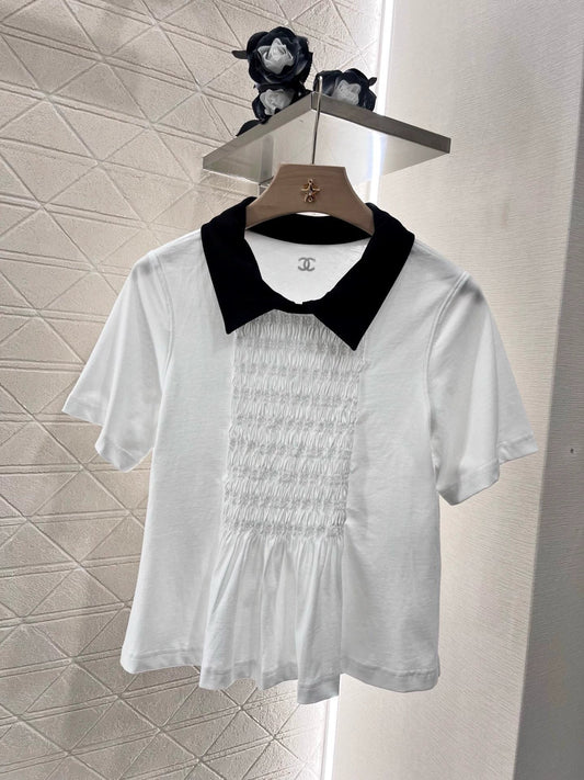C 25 New Pleated Embroidered Tops