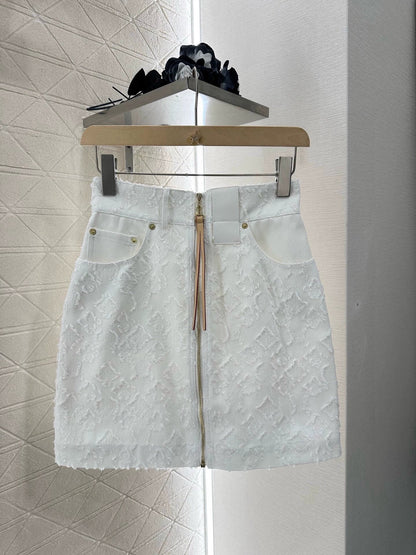 25 Summer New Denim Vest Skirt Set
