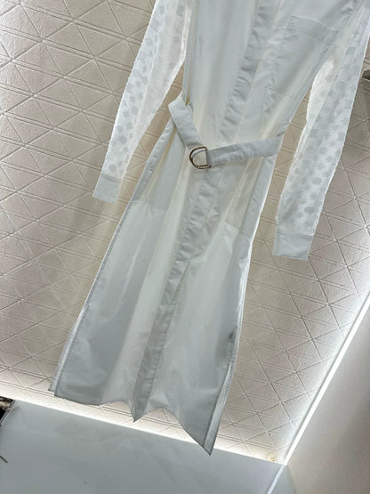 L 25 New Patchwork Belted Dress