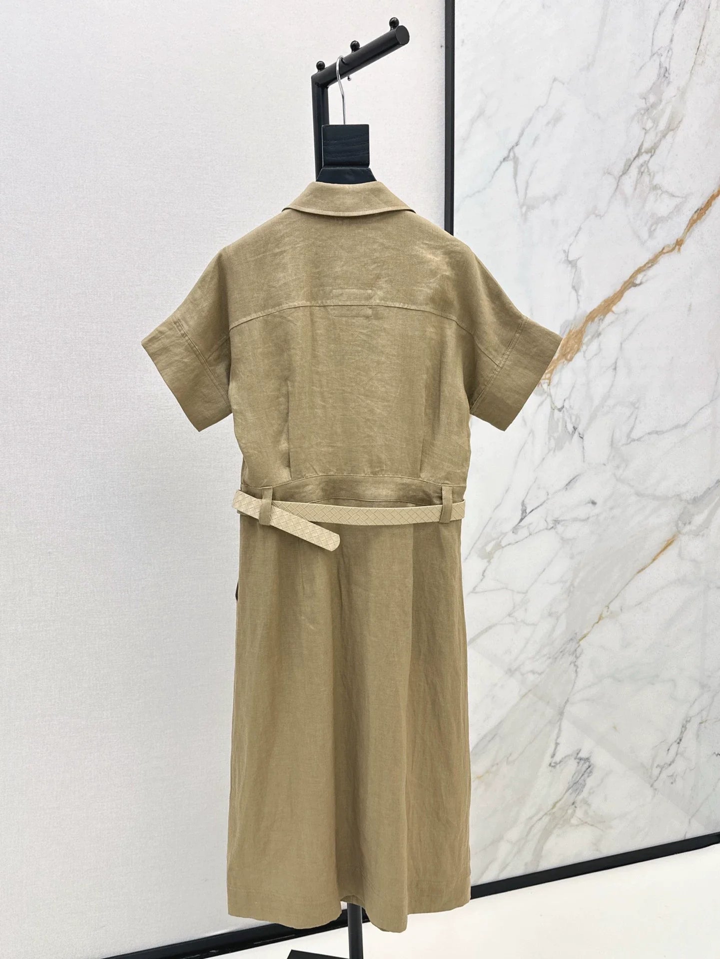 25 Spring/Summer New Short Sleeve Long Pressure Pleat Dresses