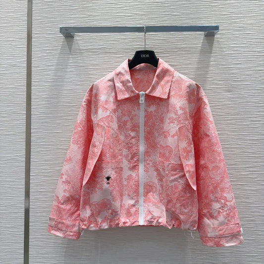 D 25 New Printed Bee Embroidered Long Sleeve Jacket