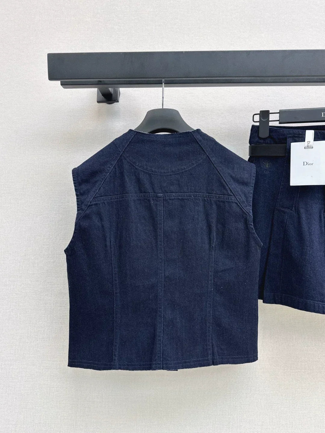 D 25 New Belt Decoration Denim Suit