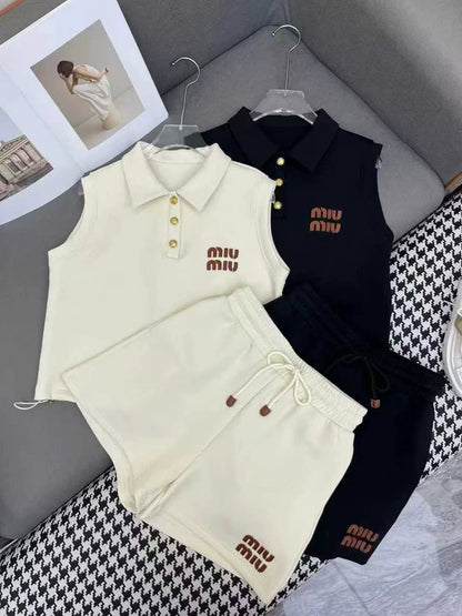 25ss lapel ➕ Leisure drawstring set