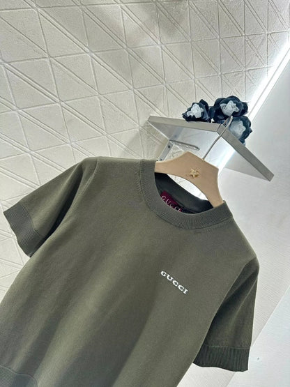 G 25 Spring/Summer New Classic Green Knit Short Sleeve