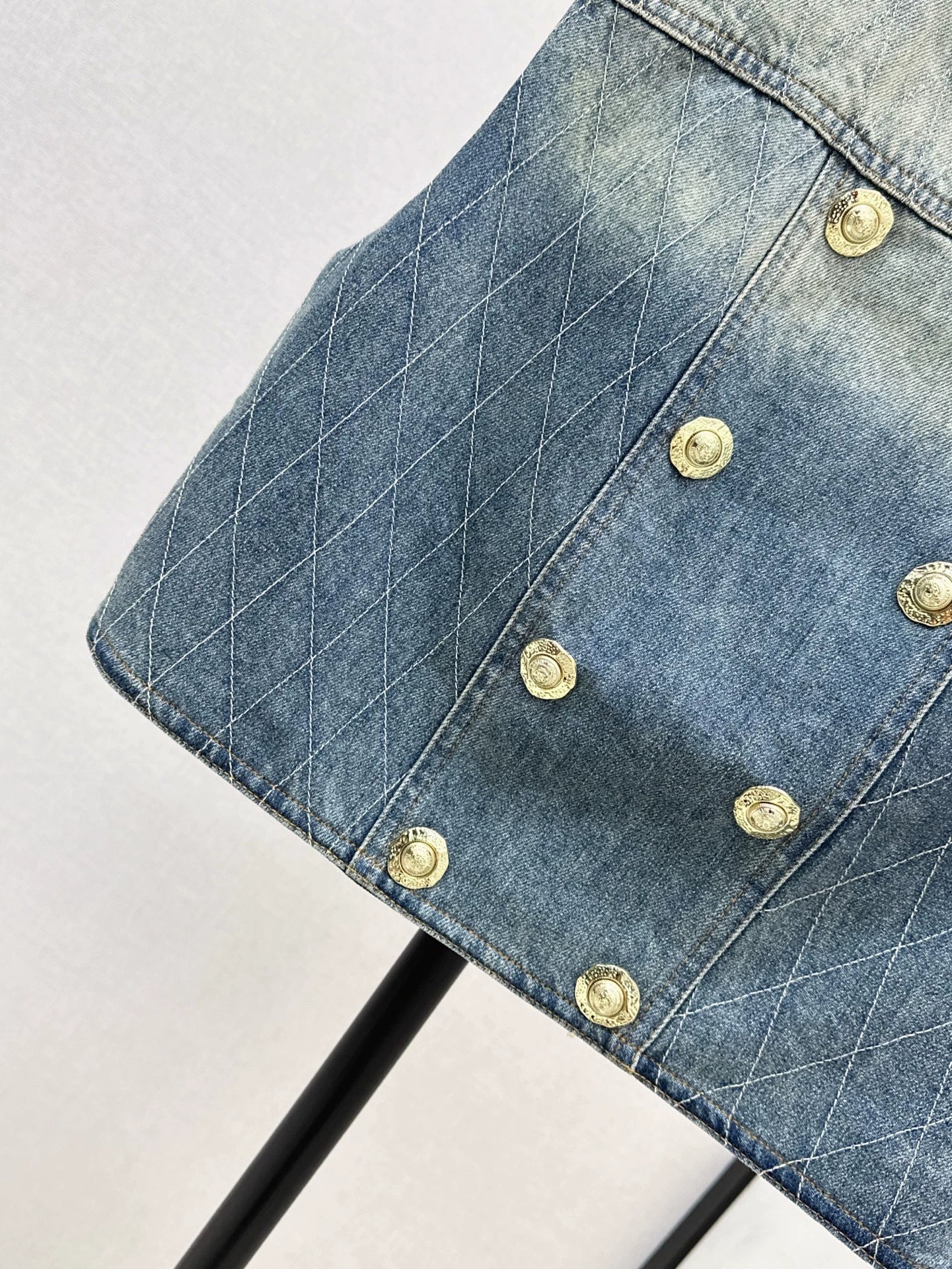 25 spring and summer new short section denim vest