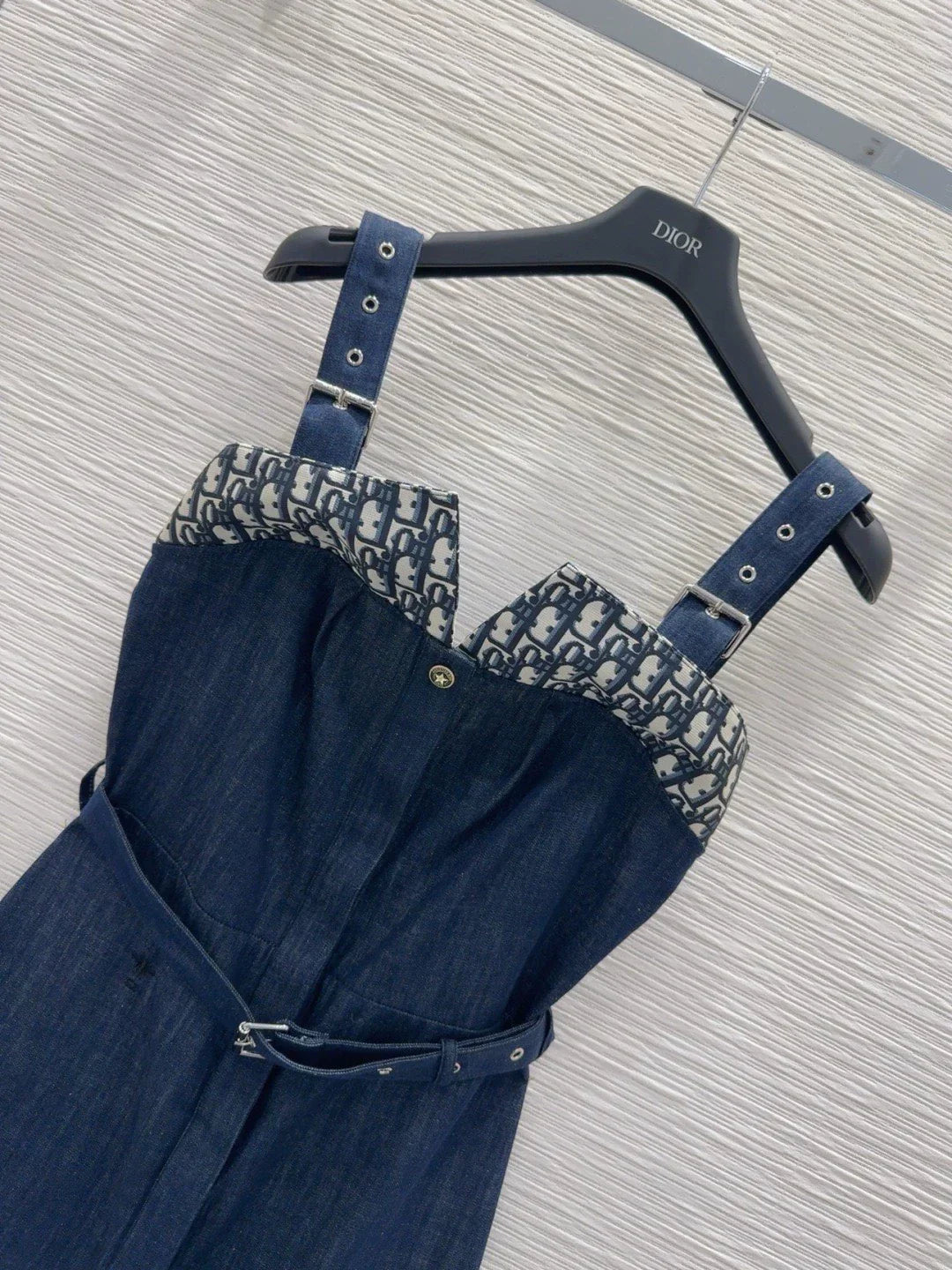 D 25 New Halter Denim Dress