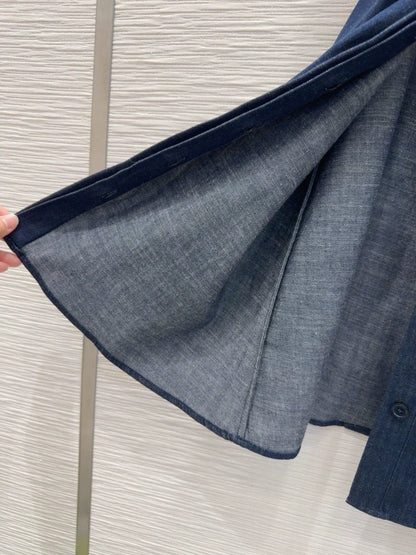 D 25 New Halter Denim Dress
