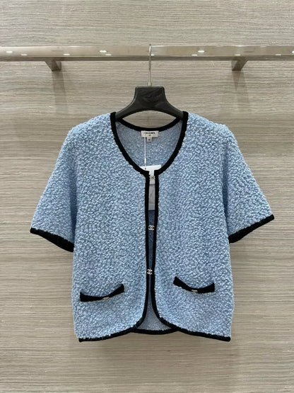 C 25 Duvier Collection Colorblocked Round Neck Short Sleeve Open Chest Small Top + Half Skirt Set!