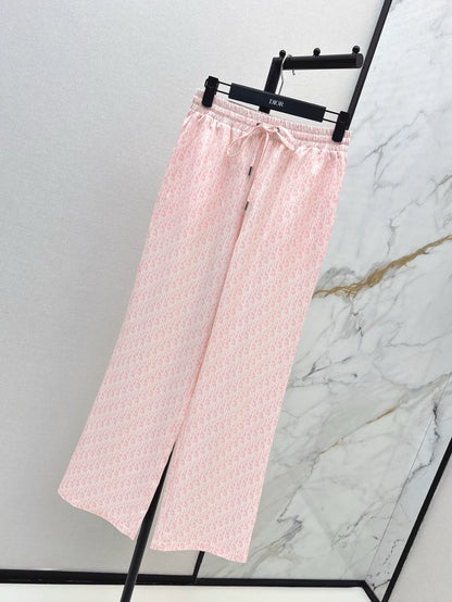 D 25 Spring Summer Latest Printed Straight Leg Casual Pants