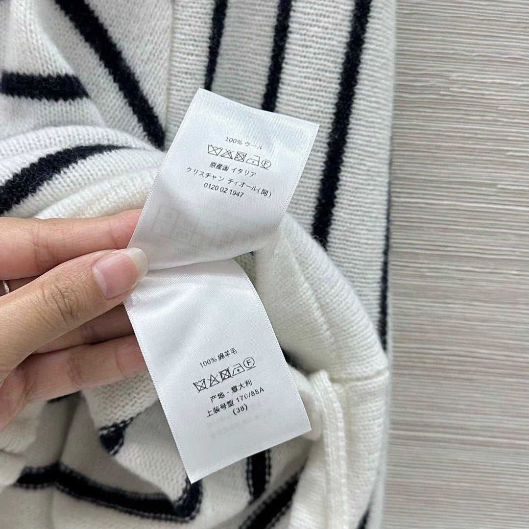 D 25 new drawstring design drawstring striped wool hooded cardigan