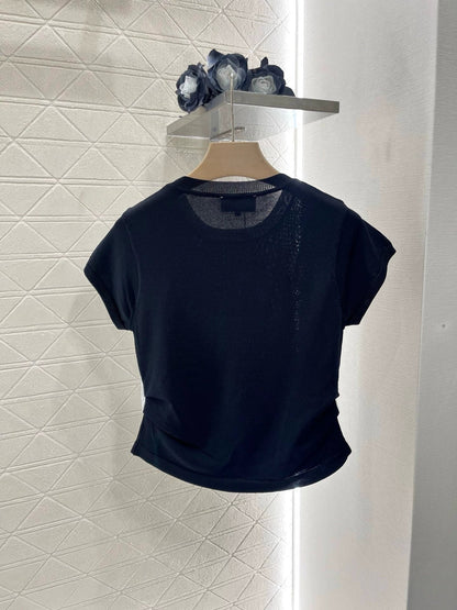 C 25 New Sling False Two Piece Knit Top