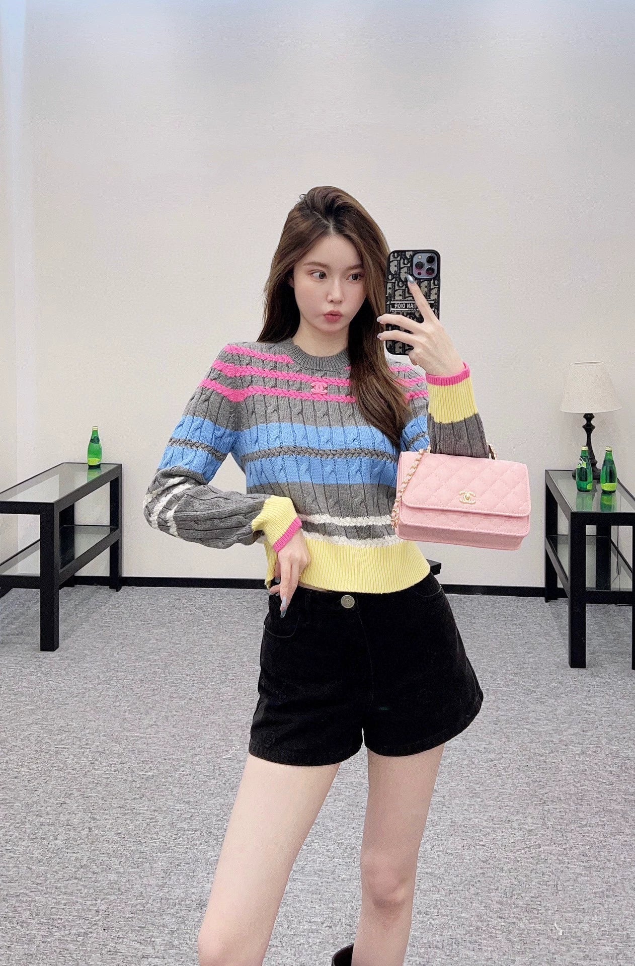 C 25 Colorful Striped Crochet Pullover Sweater