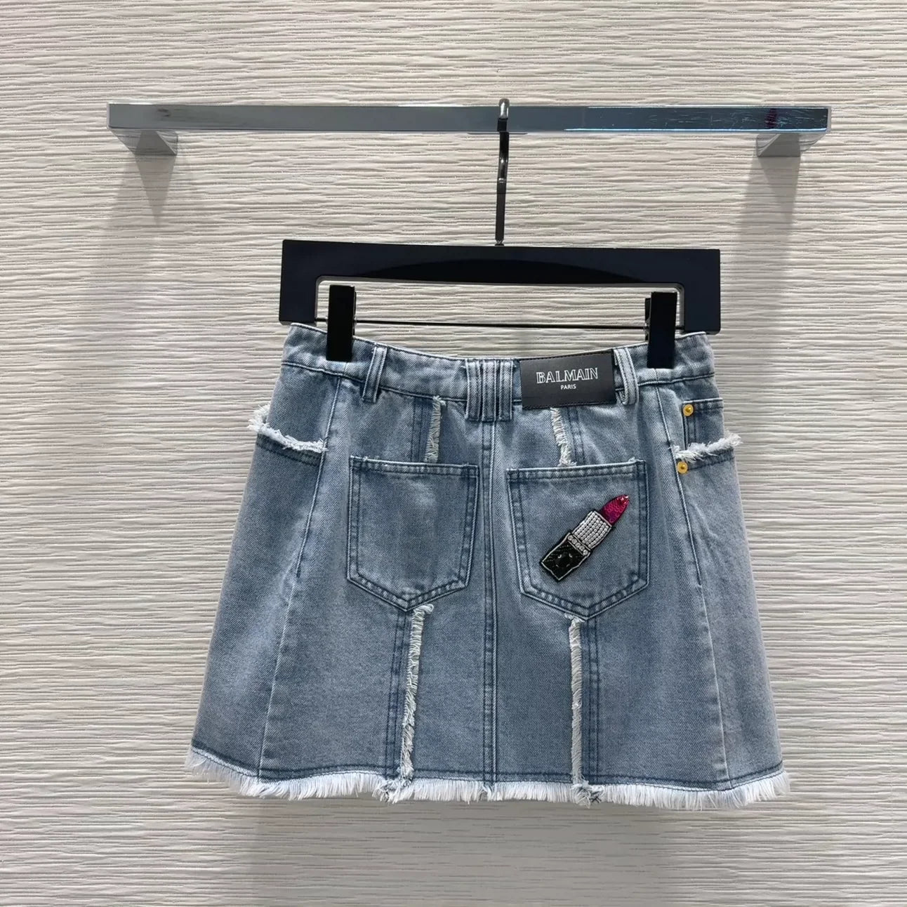 Bal 25 New Raw Edge Denim Half Skirt