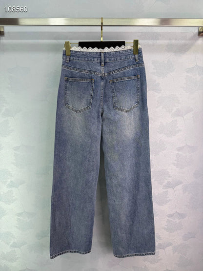 25 Lace panel jeans