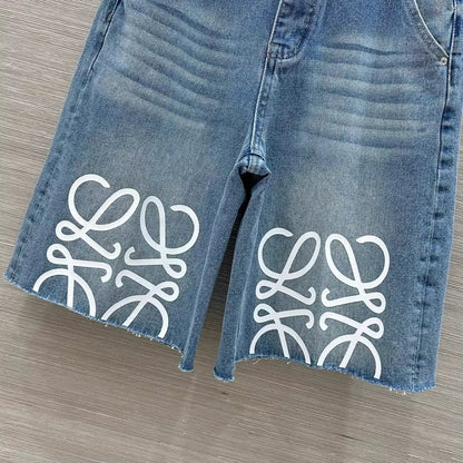LO 25 Five Point Raw Edge Jeans