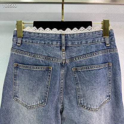 25 Lace panel jeans