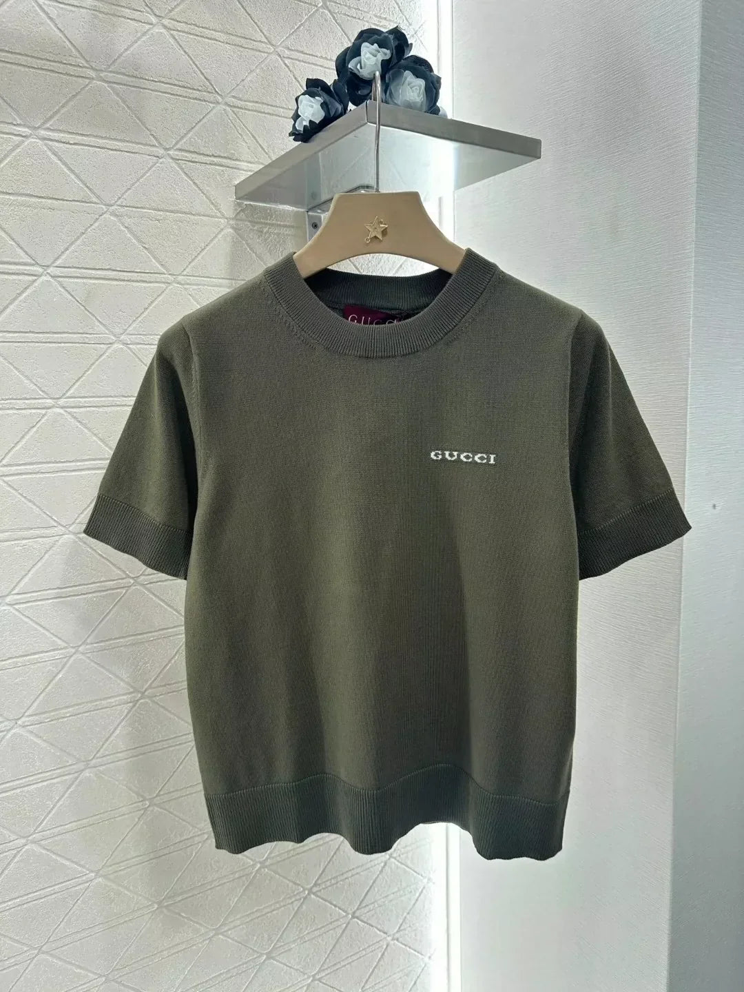 G 25 Spring/Summer New Classic Green Knit Short Sleeve