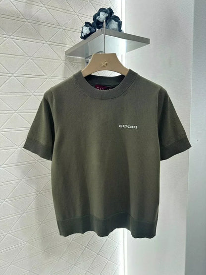 G 25 Spring/Summer New Classic Green Knit Short Sleeve