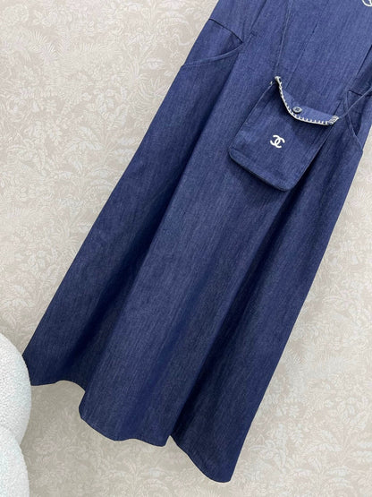 c 25 New Tencel denim dress! With a small bag